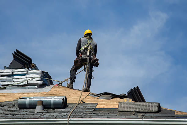 Professional Flat Roof Repair technician working in Trinity, NC